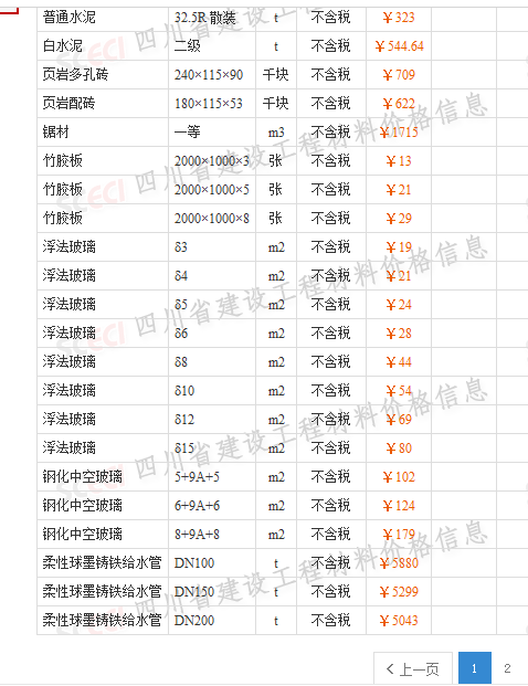 四川造价信息网材料单价打印指南