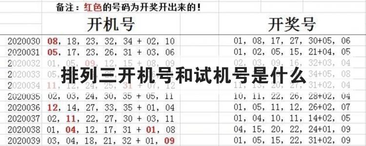 排列三开机号试机号奖号