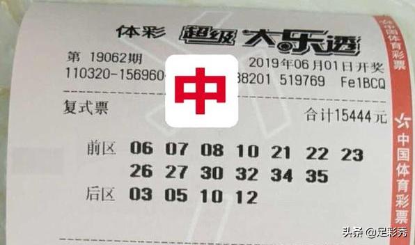 大乐透19062期 开奖号码